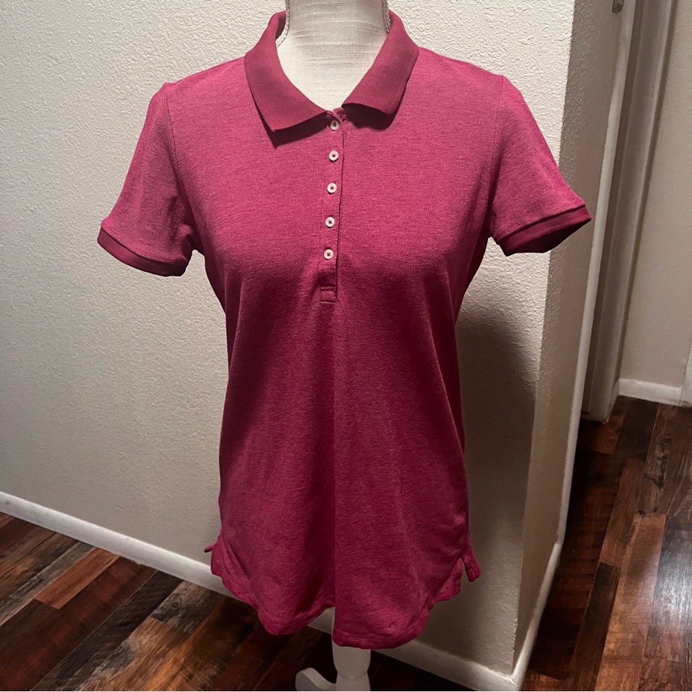 Eddie Bauer Women's Wine Color Polo Shirt - Size Medium
